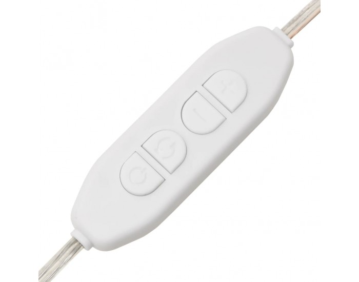 Sonata H Комплект тоалетка с LED, бяла, борово дърво масив
