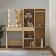 Sonata H LED тоалетка с 2 шкафа, сонома дъб, инженерно дърво