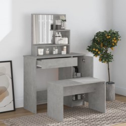 Sonata H Комплект тоалетка,бетонно сива, 86,5x35x136 см - Măsuțe de toaletă și oglinzi