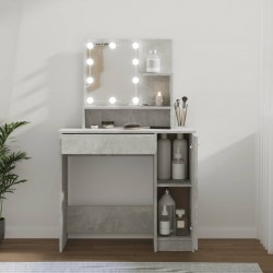 Sonata H Тоалетка с LED, бетонно сива, 86,5x35x136 см - Măsuțe de toaletă și oglinzi