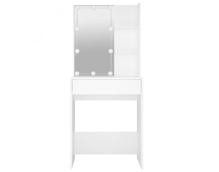 Sonata H Тоалетка с LED, бяла, 60x40x140 см