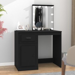 Sonata H Тоалетка с LED, черно, 90x50x132,5 см, инженерно дърво - Măsuțe de toaletă și oglinzi