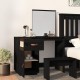 Sonata H Тоалетка, Черен, 95x50x134 см, борово дърво масив