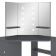 Sonata H Ъглова тоалетка с LED, сива, 111x54x141,5 см