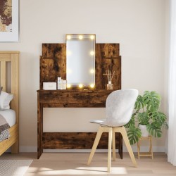 Sonata H Тоалетка с LED лампи, опушен дъб, 96x40x142 см - Măsuțe de toaletă și oglinzi