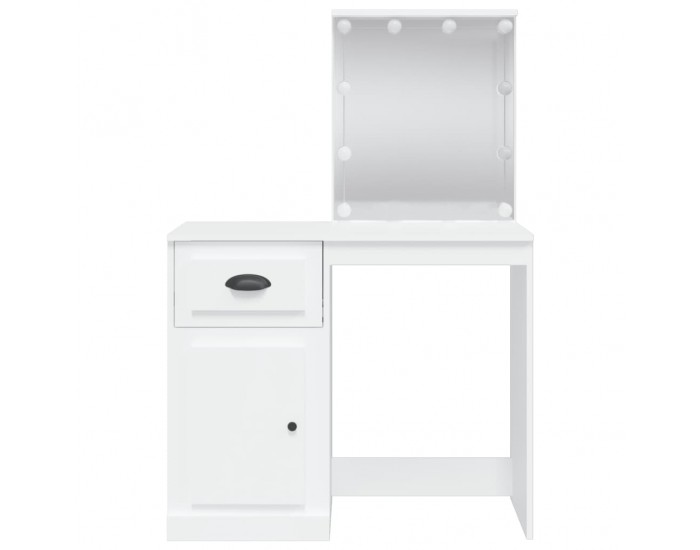 Sonata H Тоалетка с LED лампи, бяла, 90x42x132,5 см