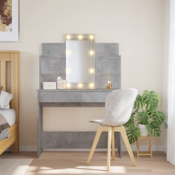 Sonata H Тоалетка с LED светлини, бетонно сива, 96x40x142 см - Măsuțe de toaletă și oglinzi