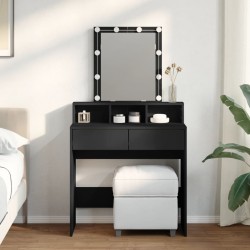 Sonata H Тоалетка с LED, черна, 80x41x144,5 см - Măsuțe de toaletă și oglinzi