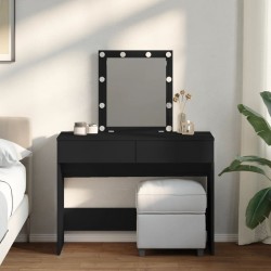 Sonata H Тоалетка с LED, черна, 100x40x130 см - Măsuțe de toaletă și oglinzi