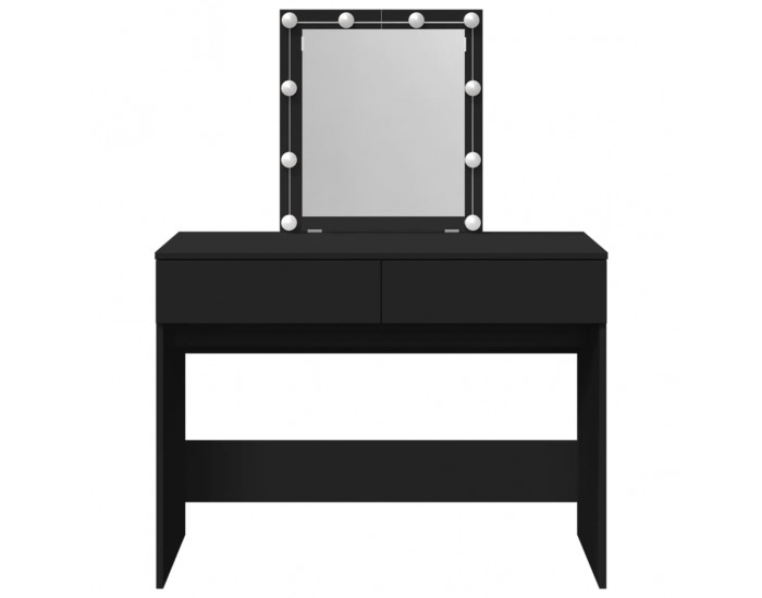 Sonata H Тоалетка с LED, черна, 100x40x130 см