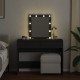 Sonata H Тоалетка с LED, черна, 100x40x130 см