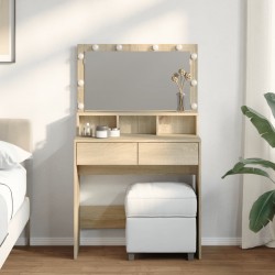 Sonata H Тоалетка с LED, дъб сонома, 80x41x134,5 см - Măsuțe de toaletă și oglinzi