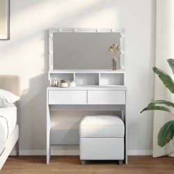 Sonata H Тоалетка с LED, бяла, 80x41x134,5 см - Măsuțe de toaletă și oglinzi