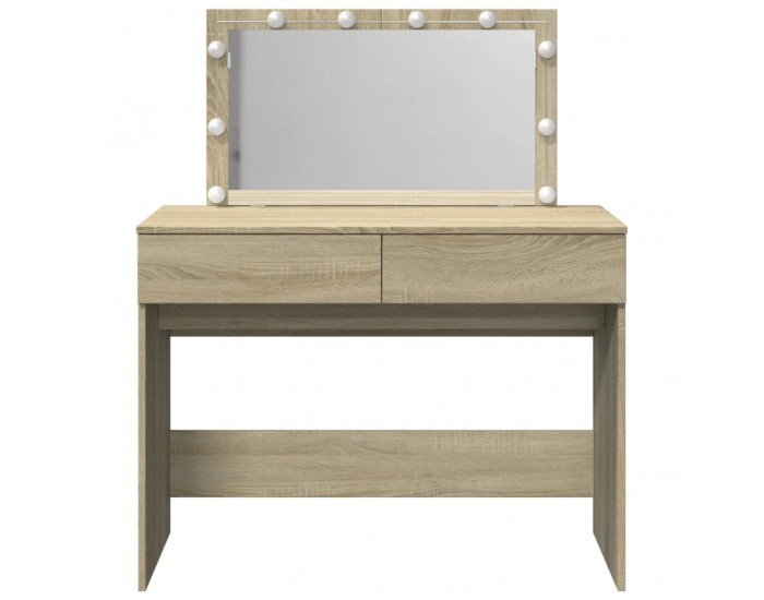 Sonata H Тоалетка с LED, дъб сонома, 100x40x120 см