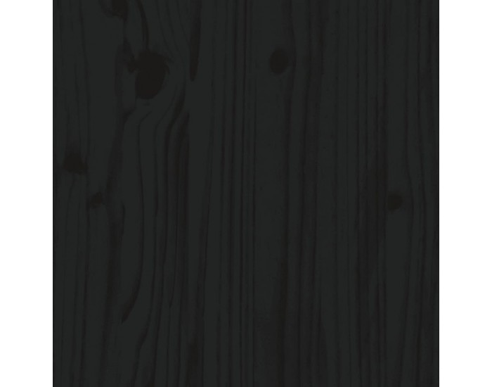 Sonata H Детска рамка за легло, черна, 90x190 см, бор масив
