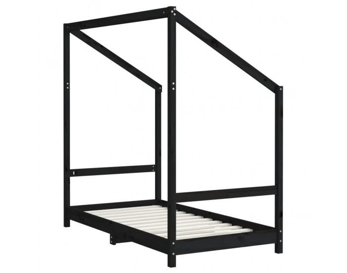 Sonata H Рамка за детско легло черна 80x160 см масивно борово дърво