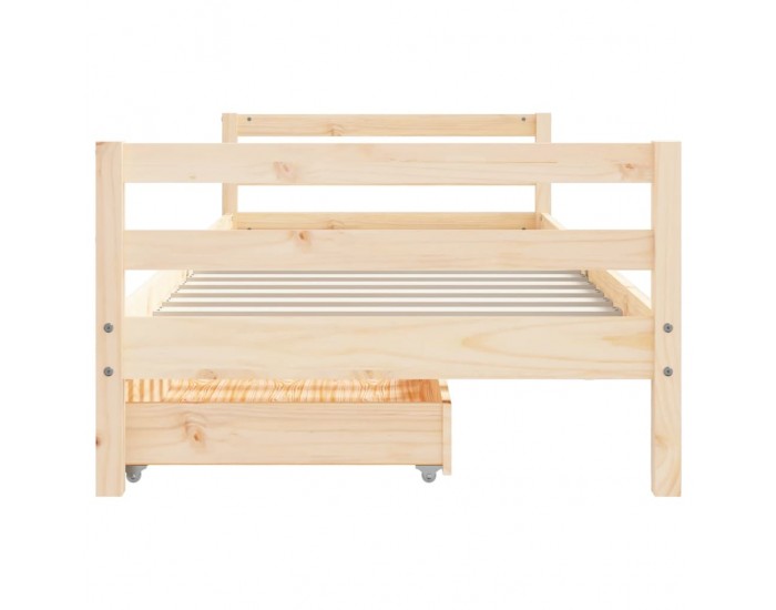 Sonata H Рамка за детско легло с чекмеджета, 80x200 см, чам масив