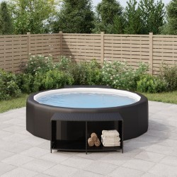 Sonata H Рафтове за съхранение 2 бр черен полиратан - Piscine și spa