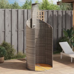 Sonata H Външен душ сив 100x100x241,5 см полиратан и акациево дърво - Piscine și spa