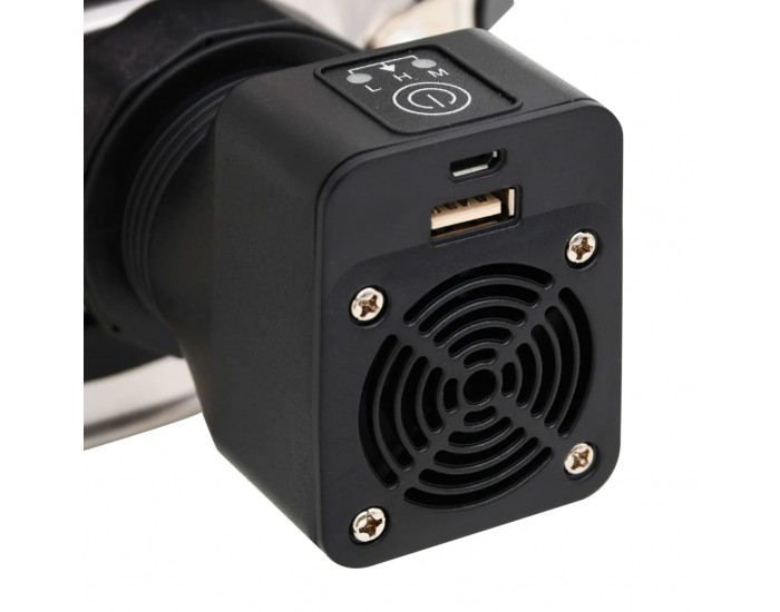 Sonata H Печка на дърва с USB вентилатор сребриста 35,5x26x28 см инокс