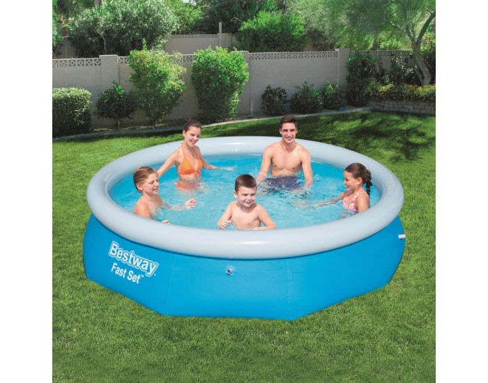 Bestway Fast Set Надуваем басейн, кръгъл, 305x76 см, 57266