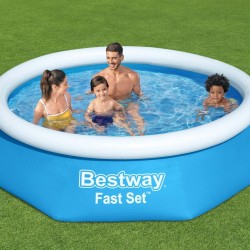 Bestway Fast Set Кръгъл надуваем басейн, 244x66 см, 57265 - Bestway