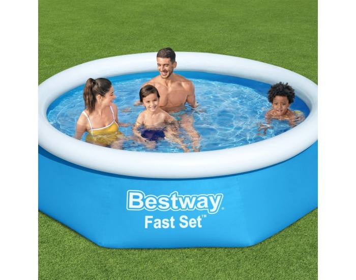 Bestway Fast Set Кръгъл надуваем басейн, 244x66 см, 57265