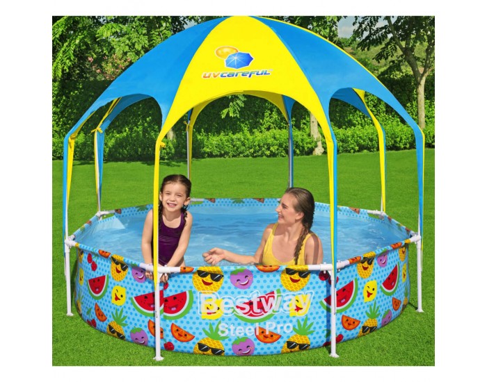 Bestway Надземен басейн за деца Steel Pro UV Careful, 244x51 см