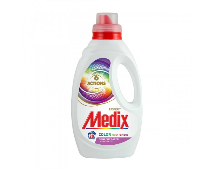 Medix Перилен препарат 6 Actions Color Perfume, течен, за цветно пране, 1.1 L, за 20 пранета