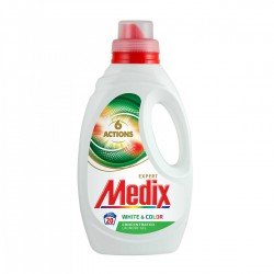 Medix Перилен препарат 6 Actions White&Color, течен, 1.1 L, за 20 пранета - Curățenie și dezinfecție