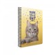 Gipta Тетрадка Catbook, бяла хартия, малки квадратчета, PP корица, със спирала, А4, 80 листа