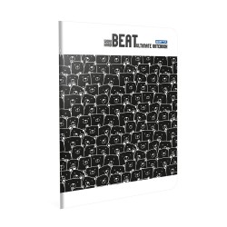 Gipta Тетрадка Beat, А4, бяла хартия, малки квадратчета, PP корица, 40 листа - GIPTA