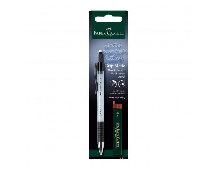 Faber-Castell Автоматичен молив Grip Matic 1375, 0.5 mm, с мини графити, в блистер