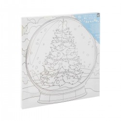 Craft ID Платно за оцветяване, с мотиви на преспапие, 30 х 30 cm, с 6 маркера - Decorațiuni