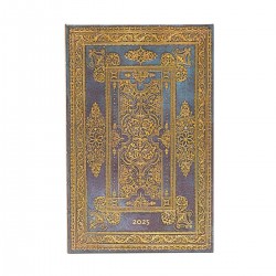 Paperblanks Планер Blue Luxe, Maxi, хоризонтален, твърда корица, 80 листа, за 2025 година - Papetărie