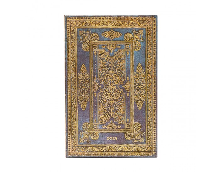 Paperblanks Планер Blue Luxe, Maxi, хоризонтален, твърда корица, 80 листа, за 2025 година