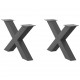 Sonata H Крака за холна маса X-образна 2бр антрацит 70x(42-43)см стомана