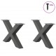 Sonata H Крака за холна маса X-образна 2бр антрацит 70x(42-43)см стомана