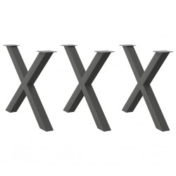 Sonata H Крака за трапезна маса с X-образна 3 бр 90x(72-73) см стомана - Piese pentru mese