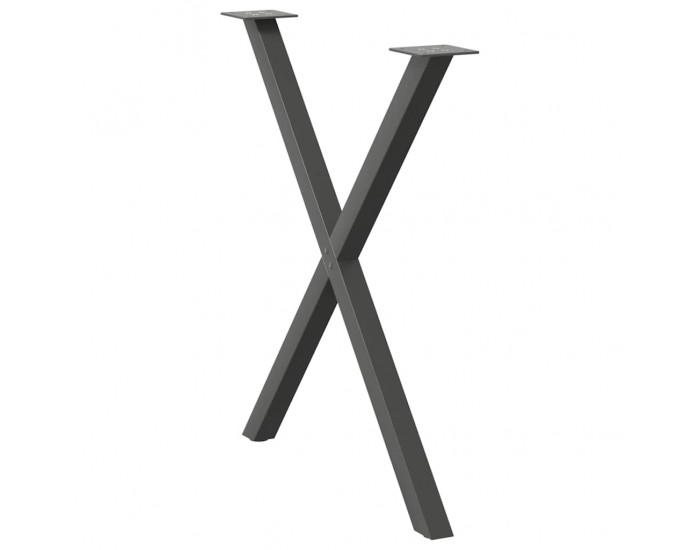 Sonata Picioare de masă în formă de X, 2 buc., antracit, 70x(72-73) cm, oțel
