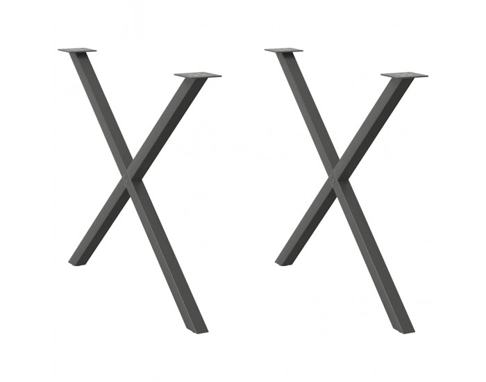 Sonata H Крака за трапезна маса с X-образна 2 бр 90x(72-73) см стомана