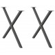 Sonata H Крака за трапезна маса с X-образна 2 бр 90x(72-73) см стомана
