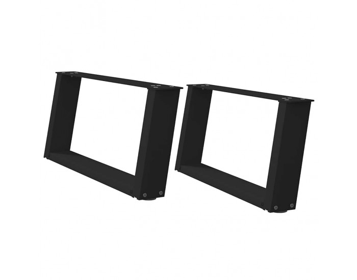 Sonata H Крака за холна маса с U-образна 2 бр черни 70x(30-31)см стомана