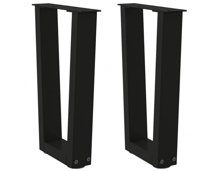 Sonata Picioare pentru măsuță de cafea în formă de V, 2 buc., negru, 28x (42-43,3) cm, oțel