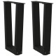 Sonata Picioare pentru măsuță de cafea în formă de V, 2 buc., negru, 28x (42-43,3) cm, oțel