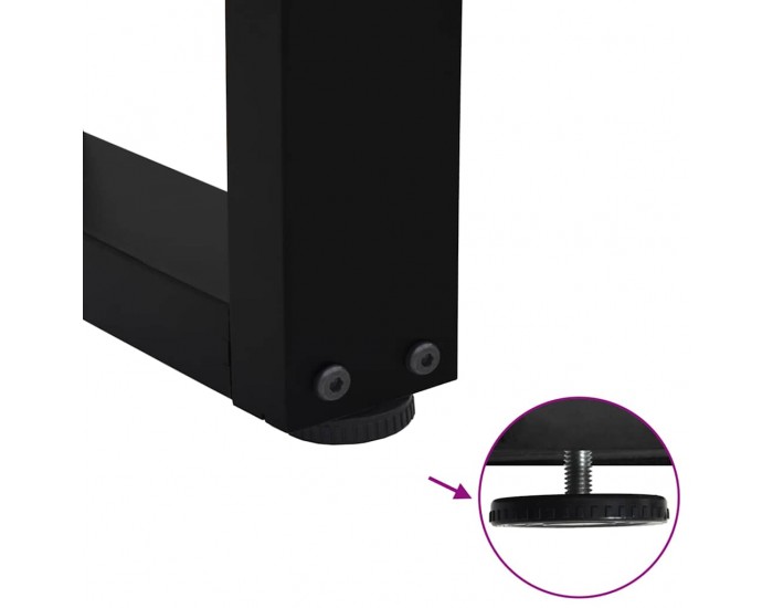 Sonata Picioare pentru măsuță de cafea în formă de V, 2 buc., negru, 28x (42-43,3) cm, oțel