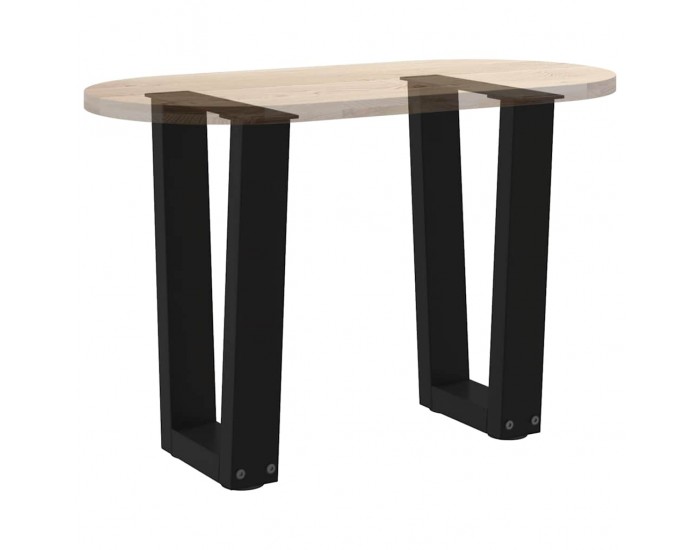 Sonata Picioare pentru măsuță de cafea în formă de V, 2 buc., negru, 28x (42-43,3) cm, oțel