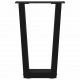 Sonata Picioare pentru măsuță de cafea în formă de V, 2 buc., negru, 28x (42-43,3) cm, oțel