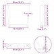 Sonata H Крака за трапезна маса V-образна форма 3 бр. 90x(72-73,3) cm