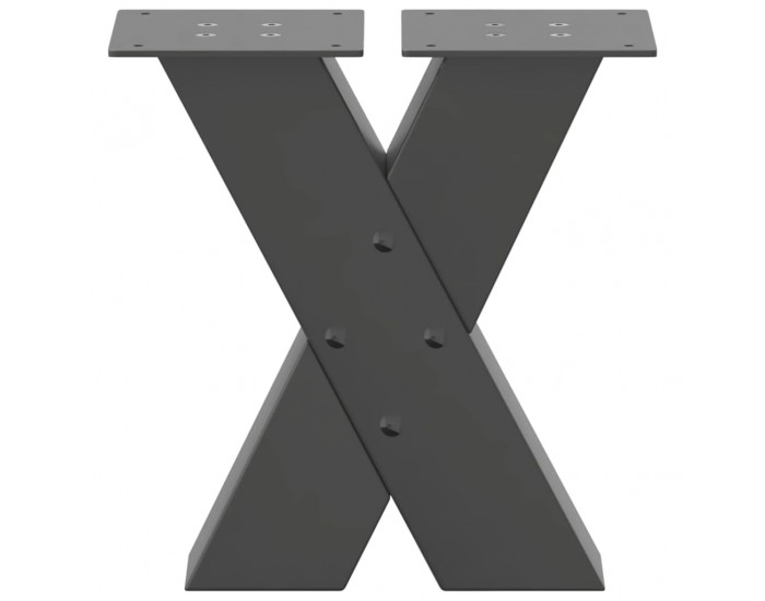 Sonata H Крака за масичка за кафе с форма на буквата X 2 бр. антрацит